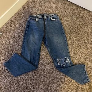 UO Detailed Wide Leg Jeans